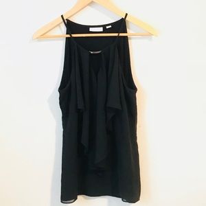 New York and Company ruffled front blouse